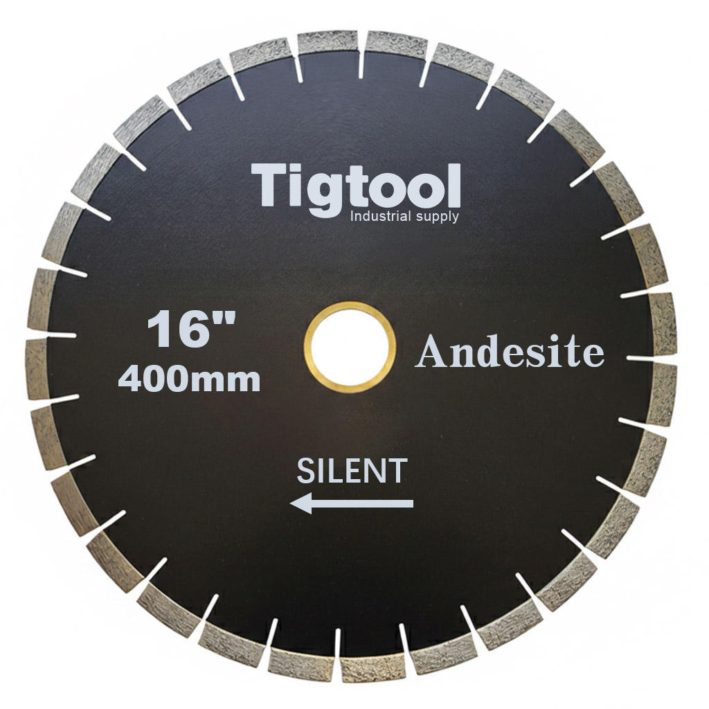 16" 400mm Silent Diamond Saw Blade for Andesite Cutting Fast Cutting Stable Performance Low Chipping Wear Resistance