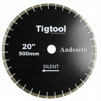 20" 500mm Silent Diamond Saw Blade for Andesite Stone Cutting Fast Cutting Stable Performance Low Chipping Wear Resistance