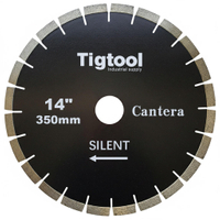 Stable Performance Low Chipping Wear Resistance 14" 350mm Silent for Cantera Stone Cutting Fast Cutting Diamond Saw Blade