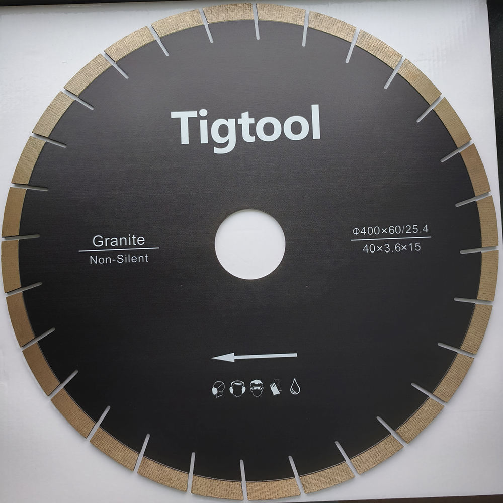 16" 400mm Granite Arix Silent Blade Height 15mm Wear-Resistant Arix Segments Wear Resistant High Sharpness Diamond Blade