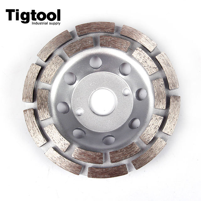100/115/125/150/180mm Double Row Sintered Diamond Cup Wheel for Concrete Grinding Fast Removal Long Life OEM