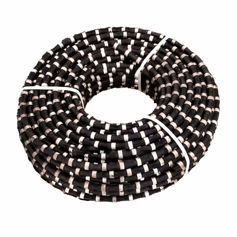 Rubber Sintered Diamond Wire Saw for Granite Marble Limestone Sandstone Basalt Stone Quarry Block Cut 11mm 11.5mm 12mm 12.5mm