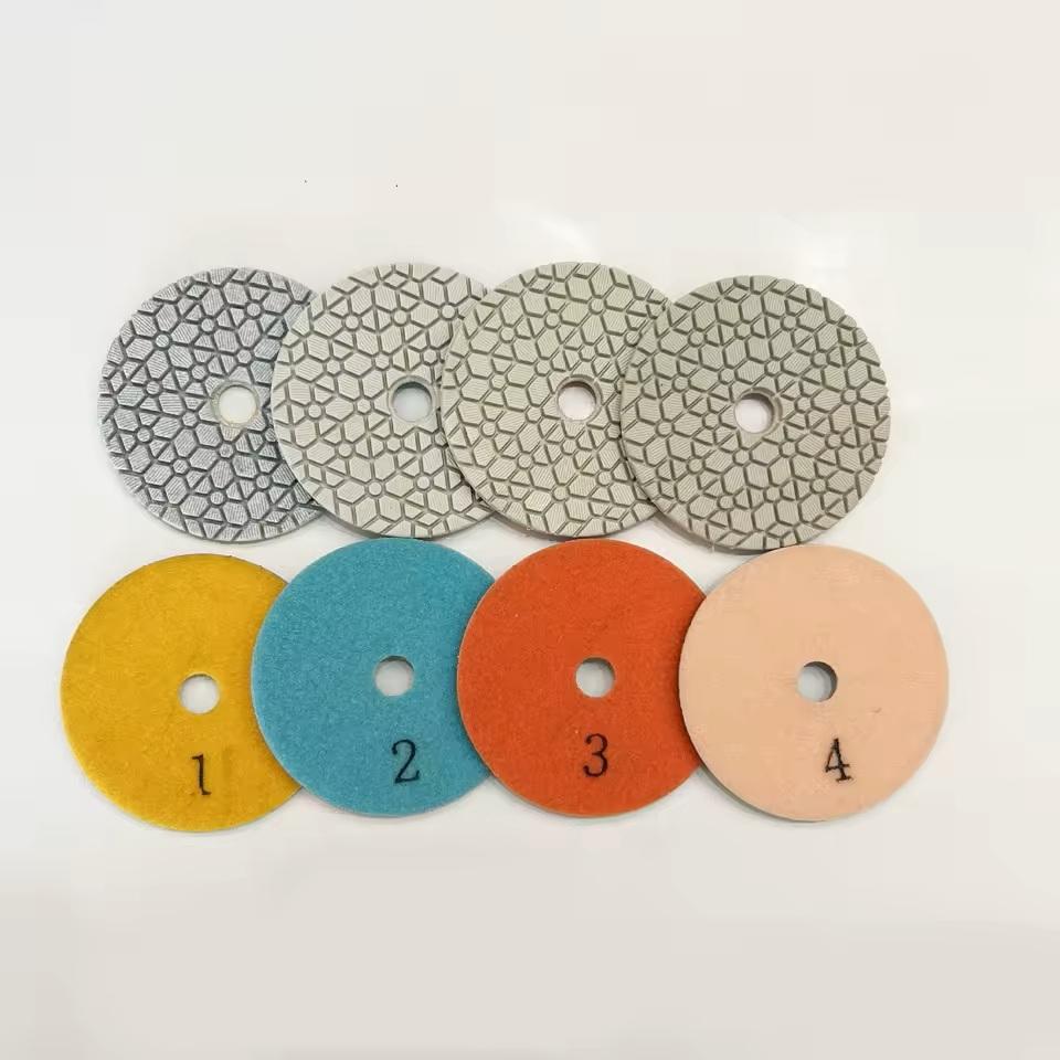 4" Dry Wet Polishing Pad for Dekton Quartzite Marble Granite Sharp Fast Efficient for Stone Floor Polish Machine Angle Grinder