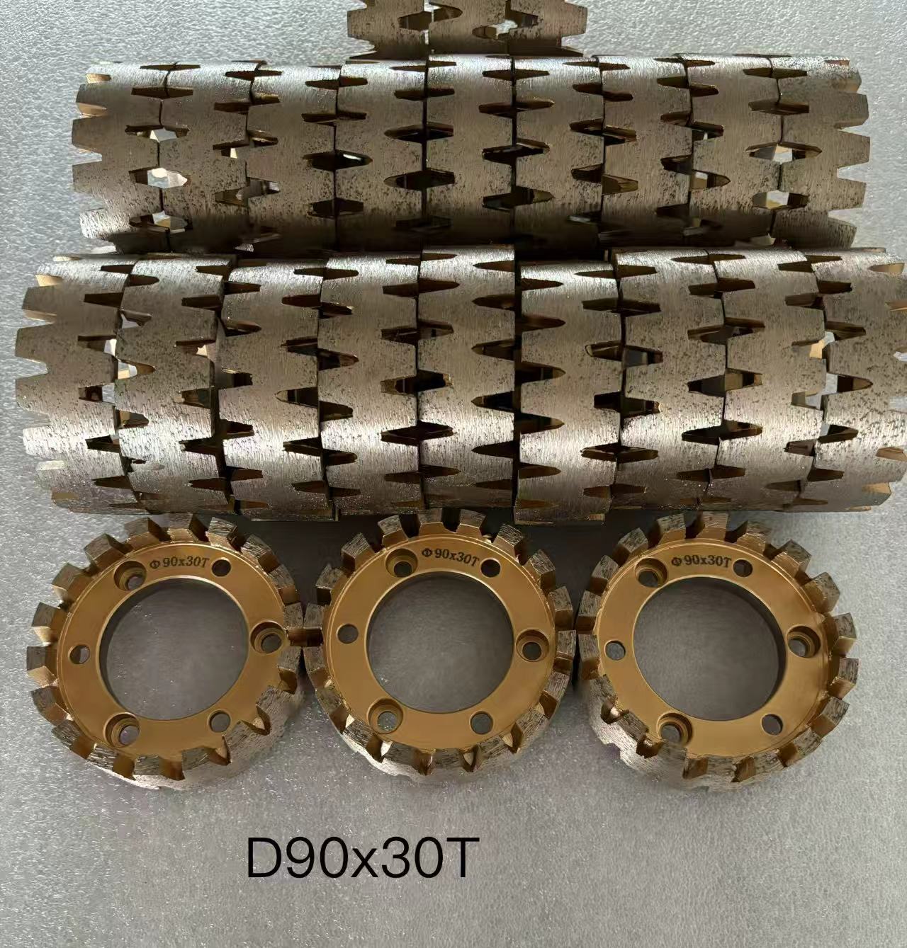 Diamond Continuous Tooth Milling CNC Sintered Wheel for Marble Granite Dekton Quartz Edge Profil Grind Shape Process