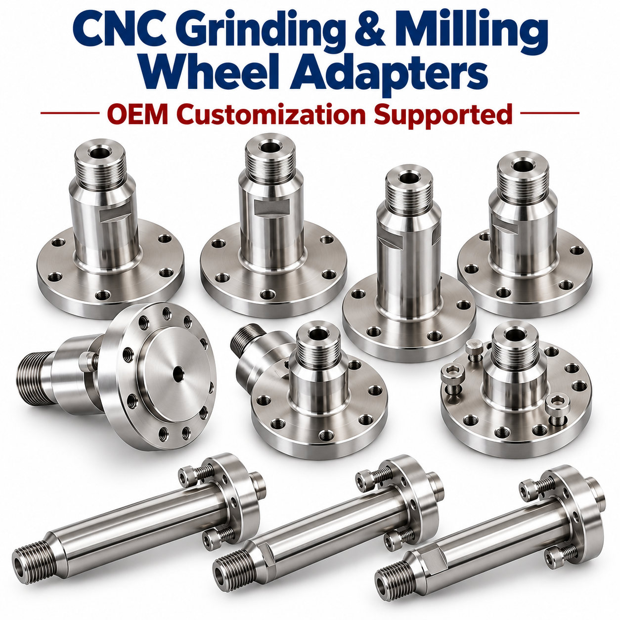 Diamond Grinding Milling Wheels, Granite Marble Stone Profiling and CNC Processing CNC Tool Holder Arbor Adapter