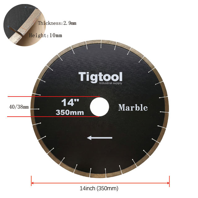 Durable Long-Life Stone High Sharpness Segmented 400mm 350mm Silent for Marble Tiles Slabs Diamond Cutting Saw Blade