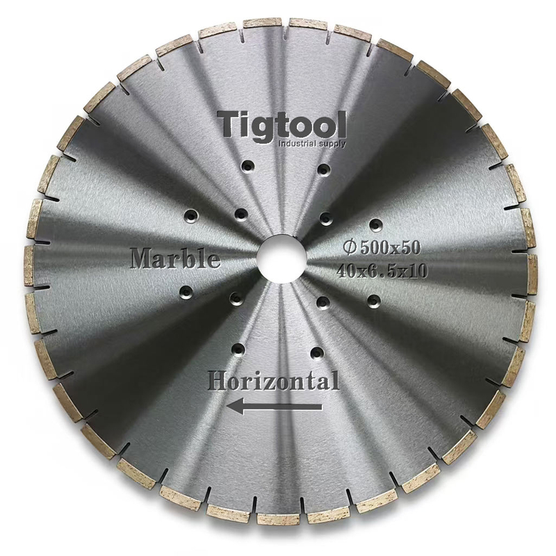 Customize for Horizontal Marble Edge Cutting Machine Tigtool OEM 20" 500mm Marble Horizontal Saw Blade