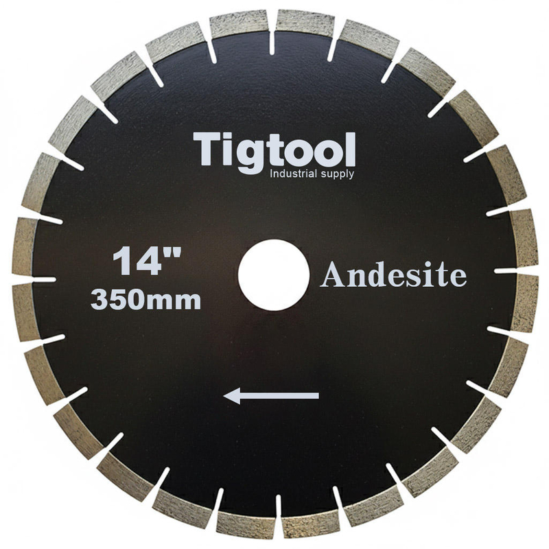 14" 350mm Diamond Saw Blade for Andesite Stone Cutting Fast Cutting Stable Performance Low Chipping Wear Resistance
