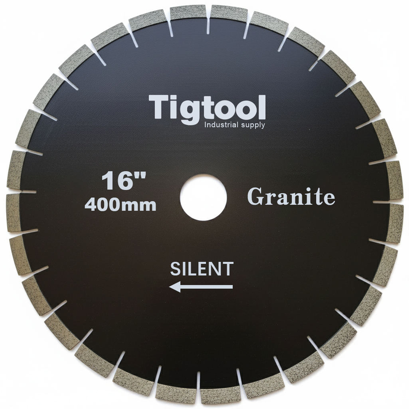 16" 400mm Granite Silent Cutting Saw Blade For Hard Stone Tiles Slabs Sharp & Wear-Resistant Segmented Long-Life