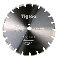 14"350mm Asphalt Cutting Saw Blade Green Concrete Brick Block Wear-Resistant Road Disc Protection Teeth Long-Life Laser Welded