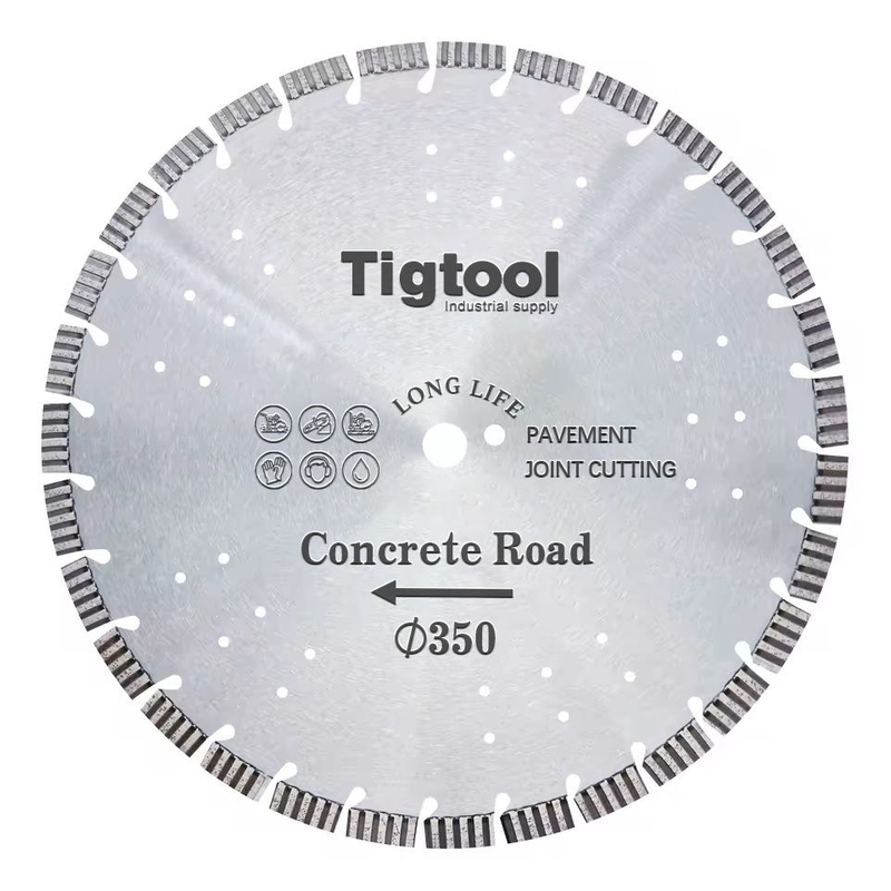 14"350mm Road Cutting Blade Cured Concrete Reinforced Laser Floor Saw Pavement Highway Long Life Expansion Contraction Joint