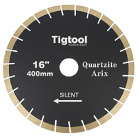 16" 400mm Quartzite Arix Silent Blade Tigtool Specialized Cutting Blades Designed for Natural Taj Mahal and Sea Pearl Quartzite