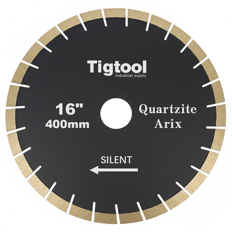 16" 400mm Quartzite Arix Silent Blade Tigtool Specialized Cutting Blades Designed for Natural Taj Mahal and Sea Pearl Quartzite