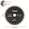 14" 350mm Quartzite Arix Silent Blade Tigtool Specialized Cutting Blades Designed for Natural Taj Mahal and Sea Pearl Quartzite