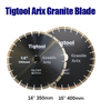 16" 400mm Granite Arix Silent Blade Height 15mm Wear-Resistant Arix Segments Wear Resistant High Sharpness Diamond Blade