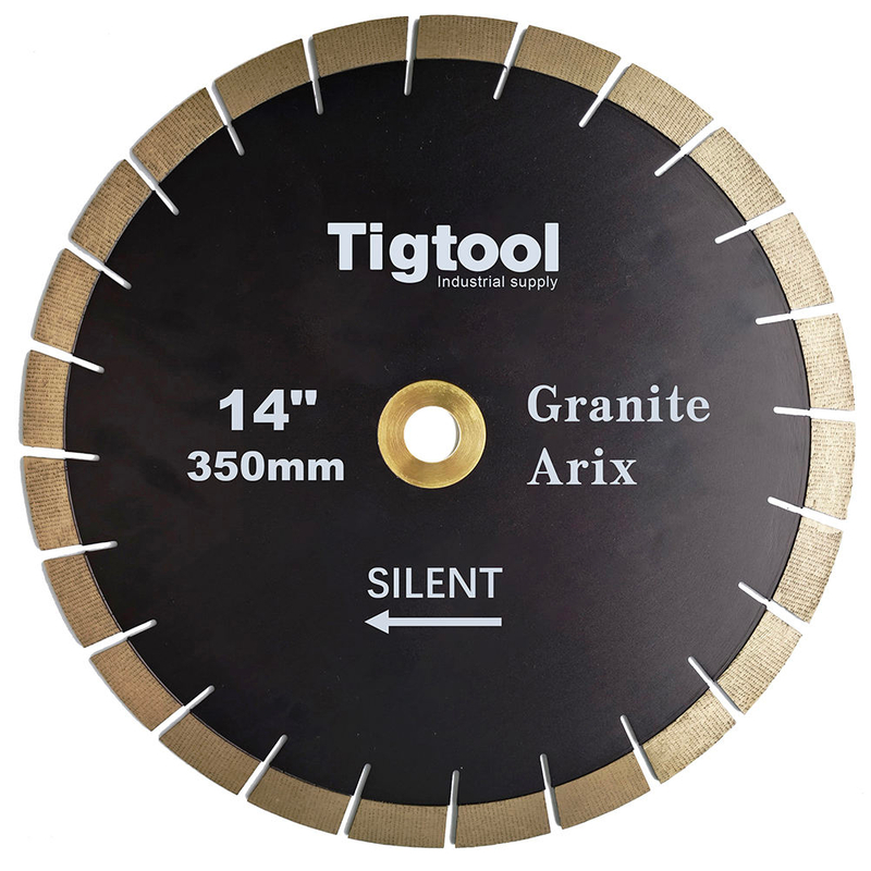 14" 350mm Granite Arix Silent Blade Height 20mm Wear-Resistant Arix Segments Wear Resistant High Sharpness Diamond Blade