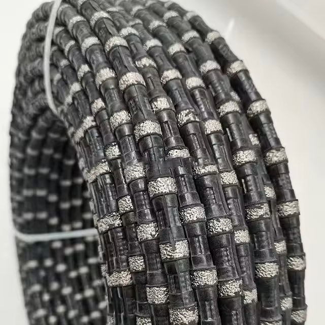 Brazed Diamond Wire Saw for Concrete Masonry Reinforced Bridge Column Foundation Cutting 10.6mm