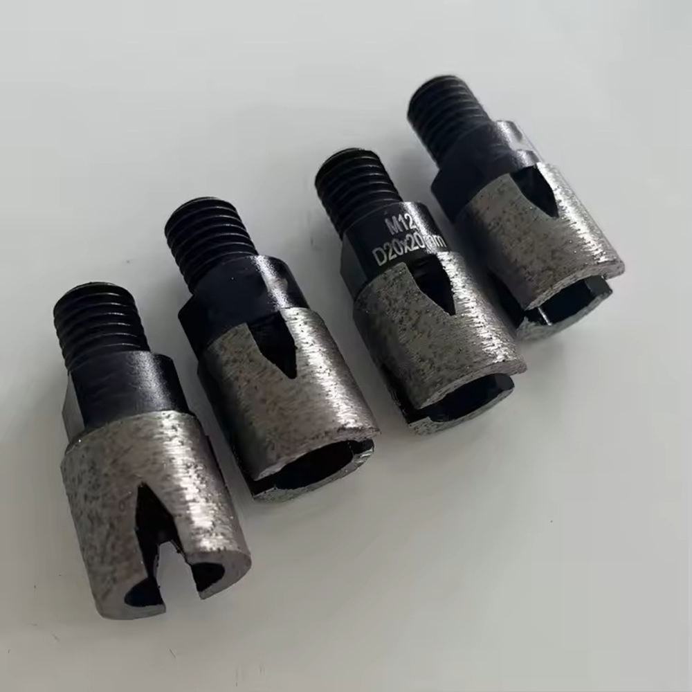 Diamond Segmented Finger Bit for CNC Stone Router 1/2 Gas Granite Marble Quartzite Dekton Ceramic Engraving Mill Tool Long Life