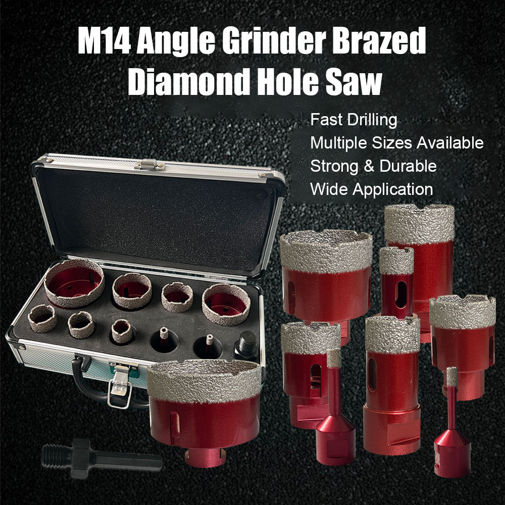 Vacuum Brazed Diamond Core Drill Bit Random Pattern for Concrete Masonry TigTool Ultra Sharp, Smooth, and Long Life