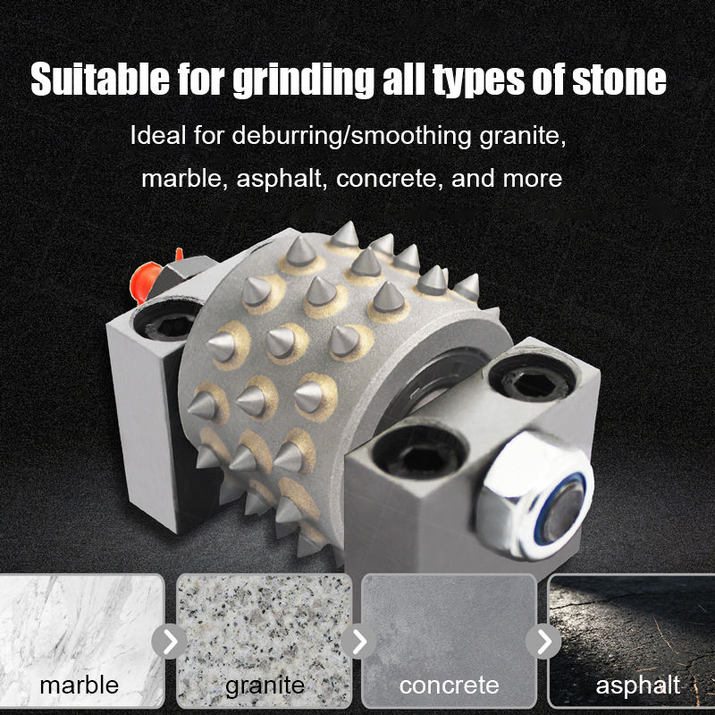 Heavy Duty Bush Hammer Replacement Wheel for Granite Marble Volcanic Basalt Sandstone Stone Polishing Grinding