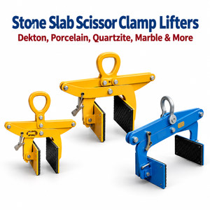 Heavy-Duty for Dekton Porcelain Marble Granite Quartzite Slab Vertical Lifting Handling Transport Equipment Scissor Clamp Lifter