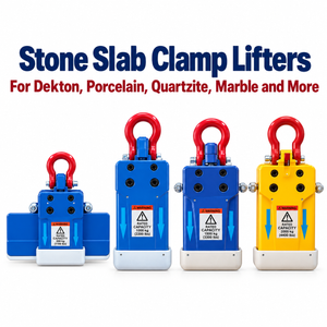 Stone Slab Lifter 1000kg for Dekton Porcelain Marble Granite Quartzite Large Panels Crane Hoist Handling Clamp Tool