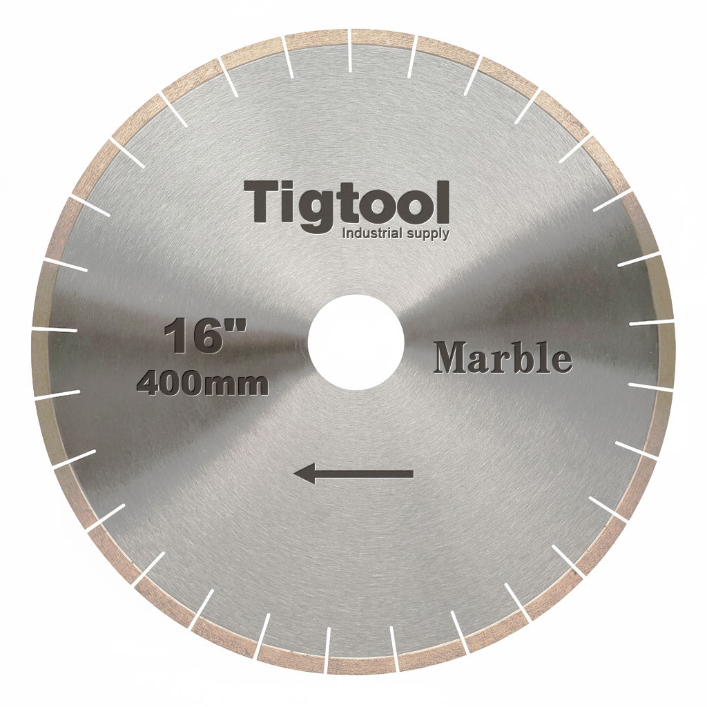 Durable Long-Life High Sharpness Segmented 16" 400mm for Marble Tiles Slabs Diamond Cutting Saw Blade