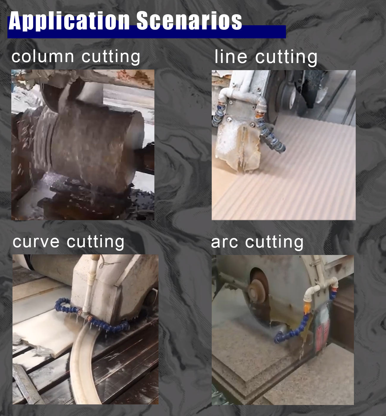 Decorative Curve Line Edge Shape Contour Cutting 18"450mm for Marble Diamond Profiling Blade