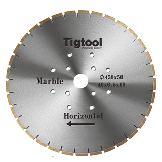 Customize for Horizontal Marble Edge Cutting Machine Tigtool OEM 18" 450mm Marble Horizontal Saw Blade