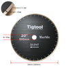 Low Noise Durable Long-Life High Sharpness Segmented 20" 500mm Silent for Marble Tiles Slabs Diamond Cutting Saw Blade