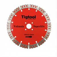 Long Life Wear Resistant Thickness2.8mm Angle Grinder Disc 188mm 180mm for Volcanic Stone Carving Grinding Diamond Saw Blade
