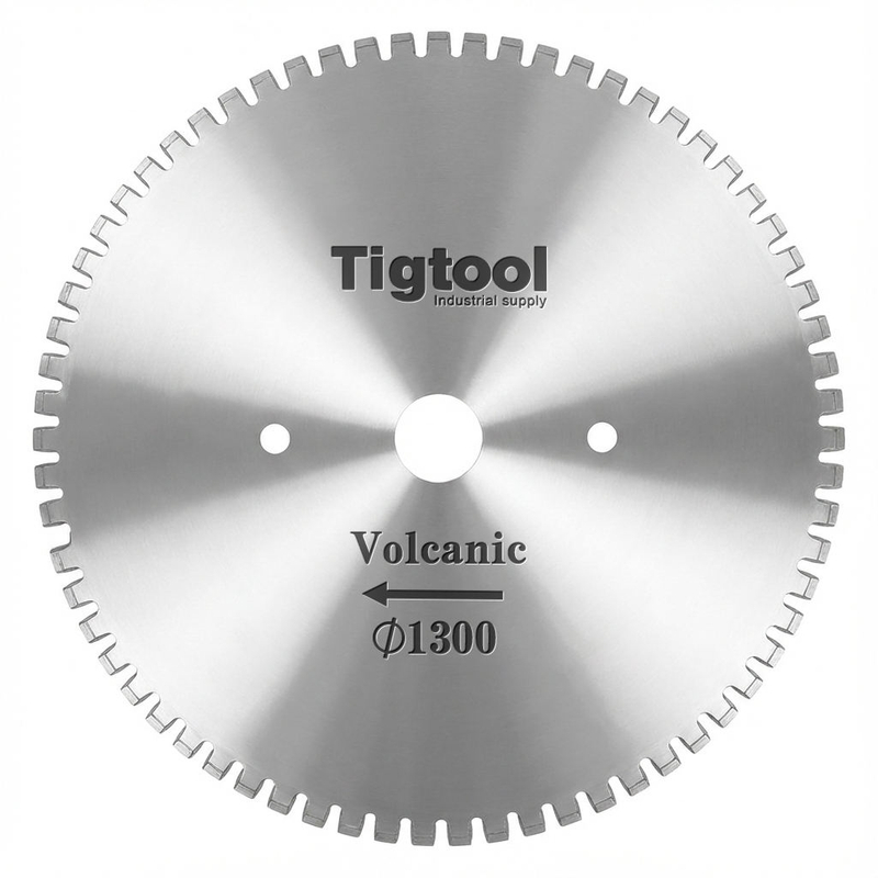 High-Frequency Welded Wear-resistant Long Service Life 52"1300mm for Volcanic Stone Diamond Cutting Saw Blade