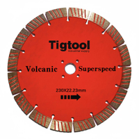 Long Life Wear Resistant Thickness 2.7mm Angle Grinder Disc 9" 230mm for Volcanic Stone Carving Grinding Diamond Saw Blade