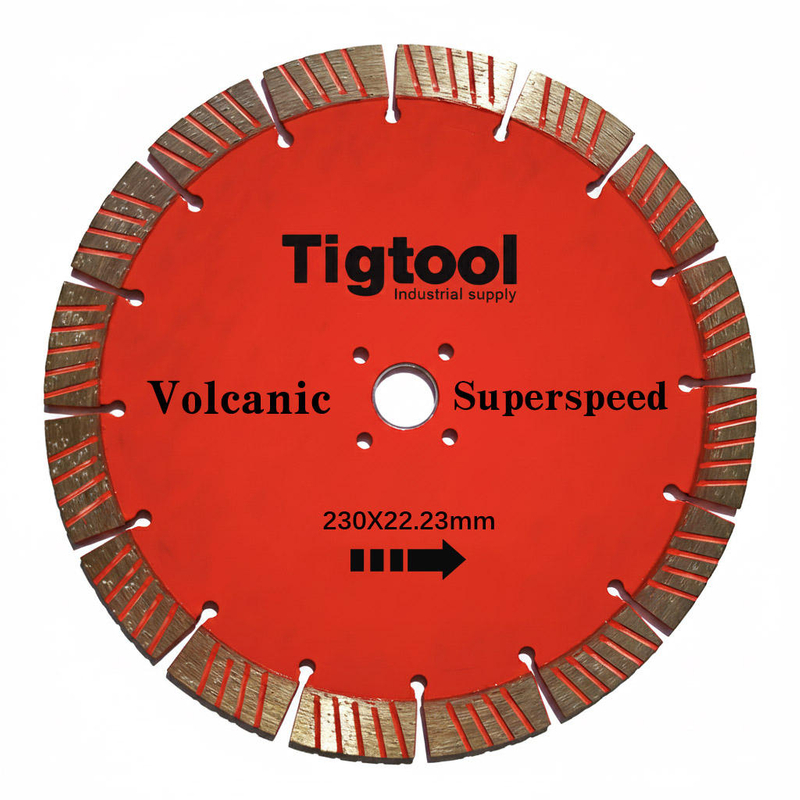 Long Life Wear Resistant Thickness 2.7mm Angle Grinder Disc 9" 230mm for Volcanic Stone Carving Grinding Diamond Saw Blade