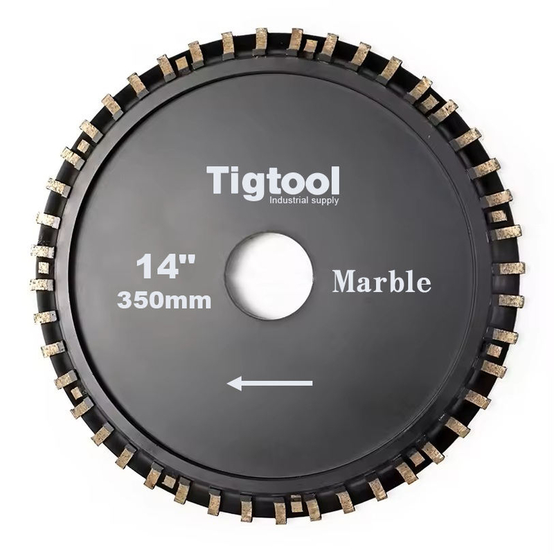 14" 350mm Diamond Segmented Profile Wheel for Marble Bullnose Round Edge for Stone Countertop Stair CNC Edge Forming Tool