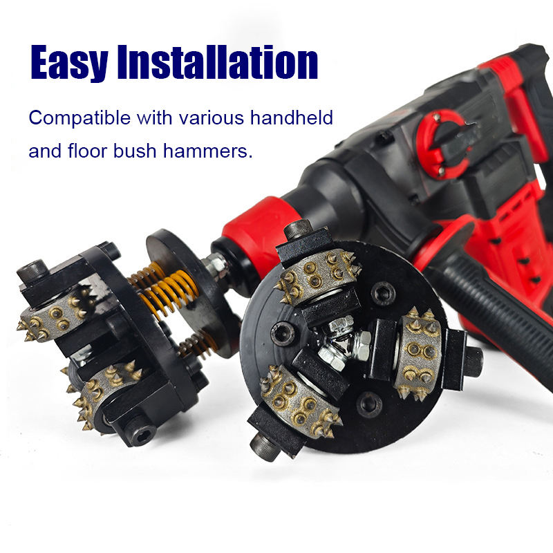 Heavy Duty Bush Hammer Replacement Wheel for Granite Marble Volcanic Basalt Sandstone Stone Polishing Grinding