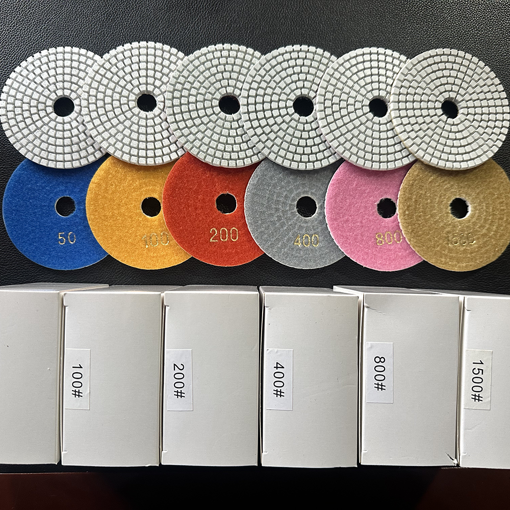 4" Wet Polishing Pad for Dekton Quartzite Marble Granite Sharp Fast Efficient for Stone Floor Polish Machine Angle Grinder