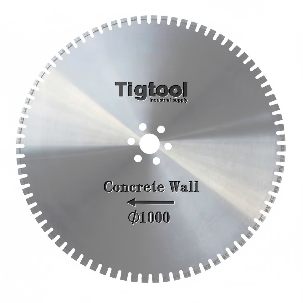 40"1000mm Concrete Cut Wall Saw Blade for Reinforced Demolition Tunnel Concrete Pipe Laser Welded Large Diameter Machine Blade