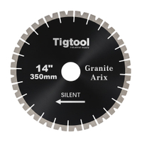 14" 350mm Granite Arix Silent Blade Height 25mm Wear-Resistant Arix Gaps Segments High Sharpness Diamond Blade