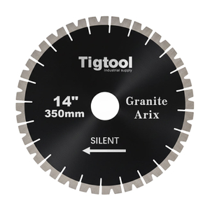 14" 350mm Granite Arix Silent Blade Height 25mm Wear-Resistant Arix Gaps Segments High Sharpness Diamond Blade
