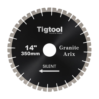 14" 350mm Granite Arix Silent Blade Height 25mm Wear-Resistant Arix Gaps Segments High Sharpness Diamond Blade