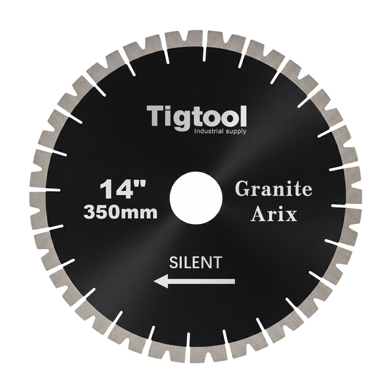 14" 350mm Granite Arix Silent Blade Height 25mm Wear-Resistant Arix Gaps Segments High Sharpness Diamond Blade