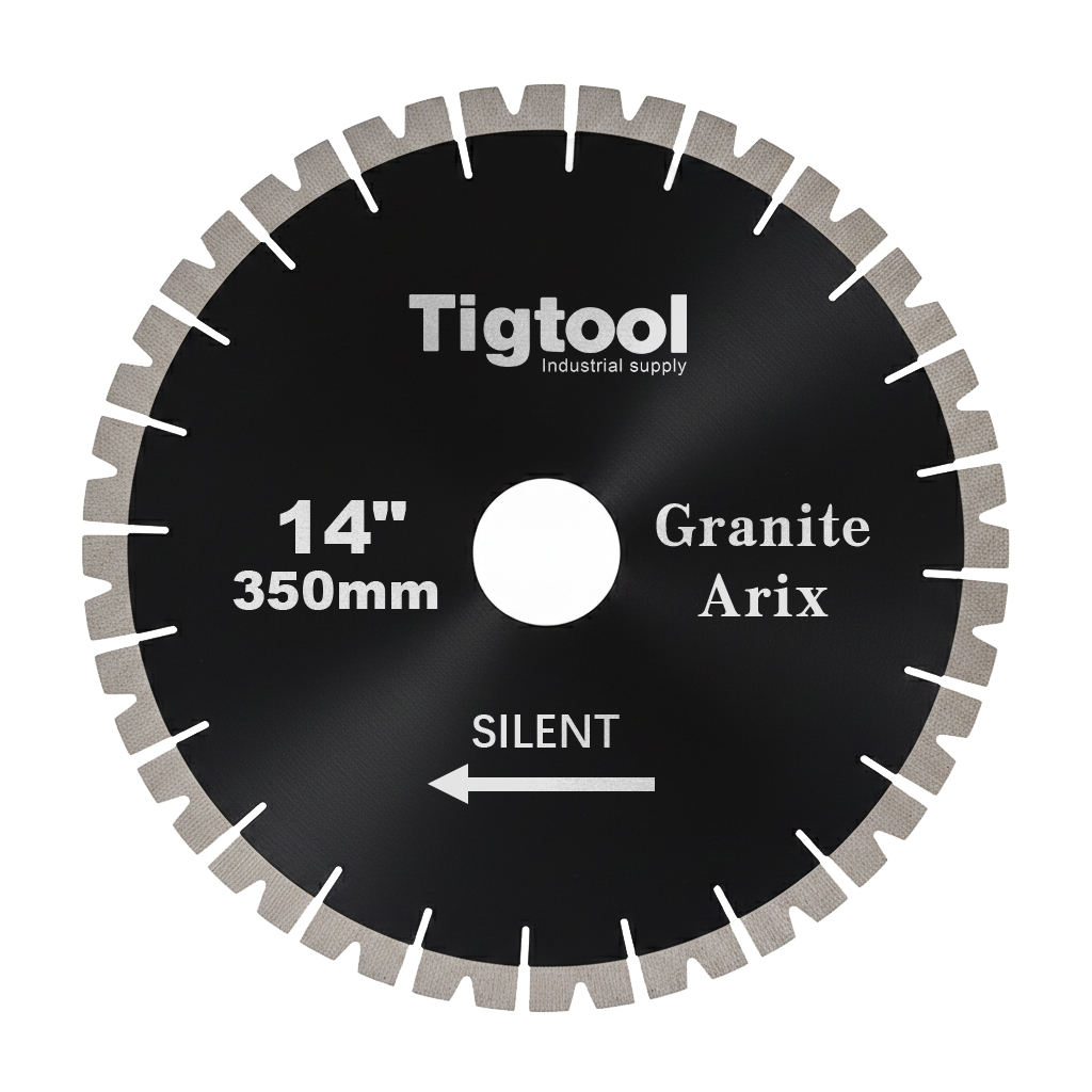14" 350mm Granite Arix Silent Blade Height 25mm Wear-Resistant Arix Gaps Segments High Sharpness Diamond Blade