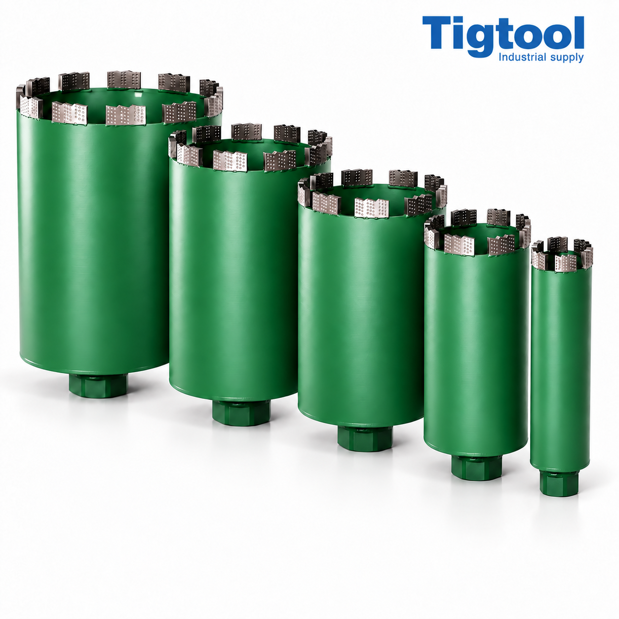 Dry/Wet Diamond Core Drill Bit for Reinforced Concrete Masonry Laser Welded Segmented Slotted Fast Drilling OEM