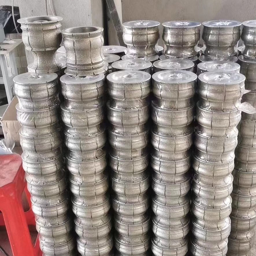 140-350mm Vacuum Brazed for Marble Edge Shaping Profiling Chamfering and Decorative Stone Diamond Grinding Wheel