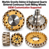 Diamond Continuous Tooth Milling CNC Sintered Wheel for Marble Granite Dekton Quartz Edge Profil Grind Shape Process