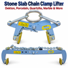 Chain Style for Dekton Porcelain Marble Granite Quartzite Stone Slab Lifter Clamp Large Panels Secure Lifting Handling Transport