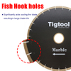 Low Noise Long-Life Stone High Sharpness Segmented Fish Hook 16" 400mm Silent for Marble Tiles Slabs Diamond Cutting Saw Blade