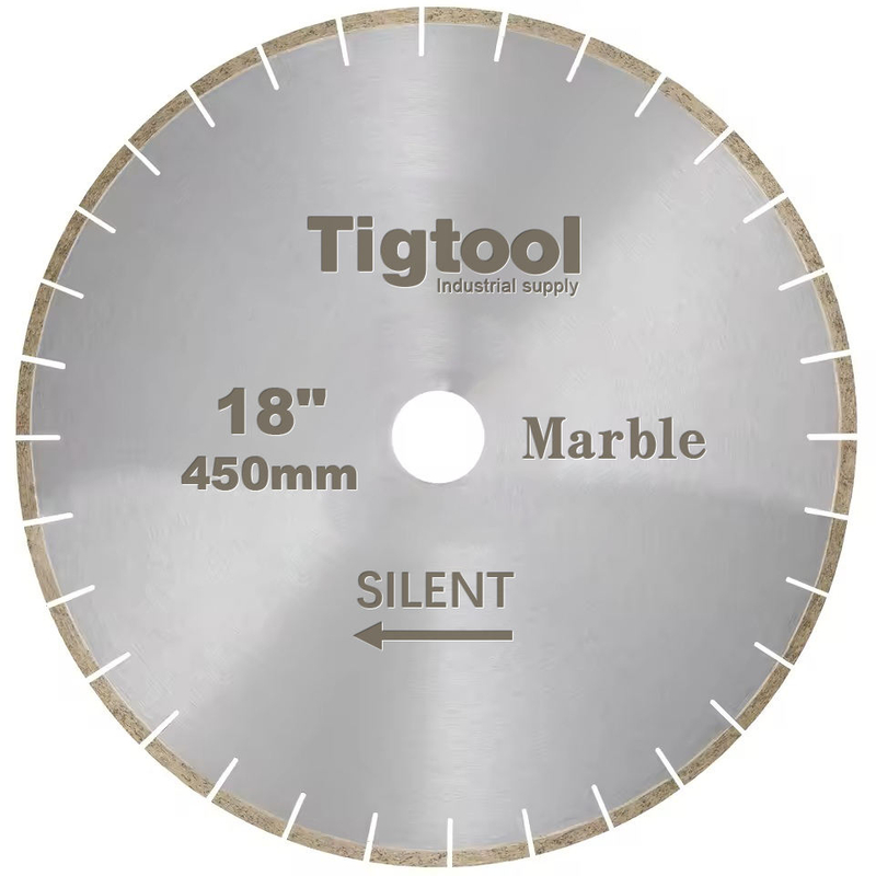 Low Noise Durable Long-Life High Sharpness Segmented 18" 450mm Silent for Marble Tiles Slabs Diamond Cutting Saw Blade