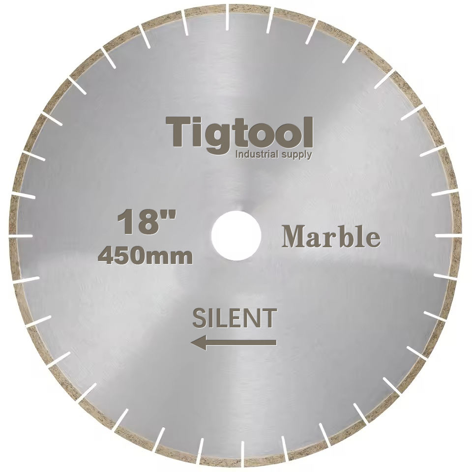 Low Noise Durable Long-Life High Sharpness Segmented 18" 450mm Silent for Marble Tiles Slabs Diamond Cutting Saw Blade